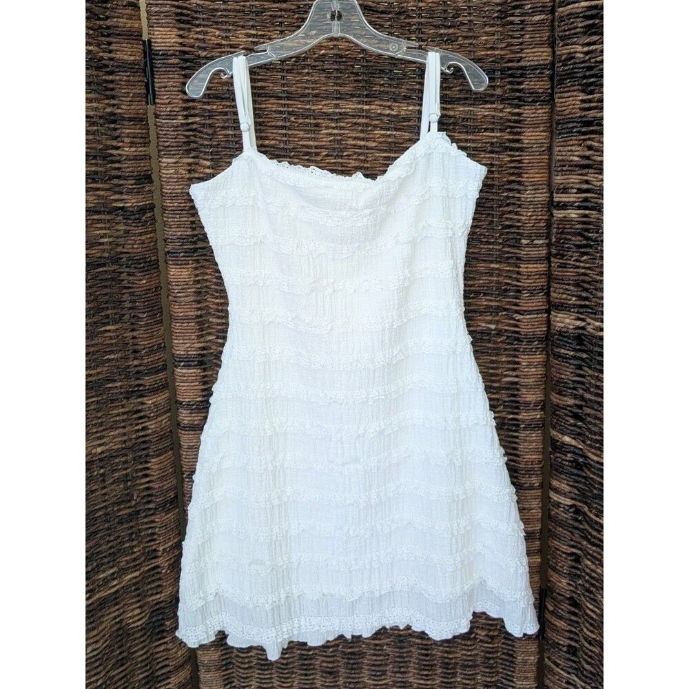 NWT Hello Molly Always On Mini Dress Size 6 White Lace Ruffles Fairy Romantic
